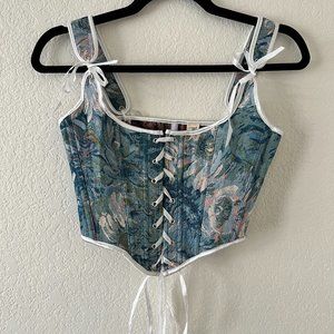 LookSky Jacquard Lace Up Corset